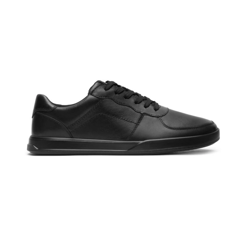 Flexi Tenis casuales para hombre en piel extra suave estilo 412408 - Negro
