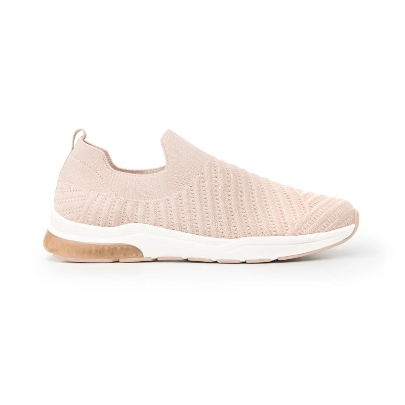 Sneakers de tejido elástico para mujer con gel amortiguador estilo 105108 - Rosa