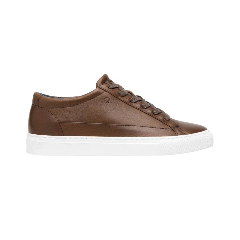 Tenis casuales urbanos Quirelli para hombre en piel 100% estilo 704901 - Marrón